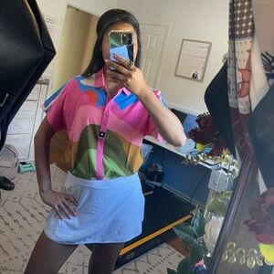 Very fun colorful Bad Birdie shirt. Elastic waistband band. NWT